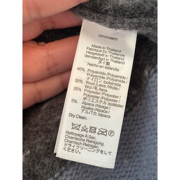 Madewell Jill Stripe Rugby Polo Top XXS Wool-Blend Gray Blue - Picture 7 of 11